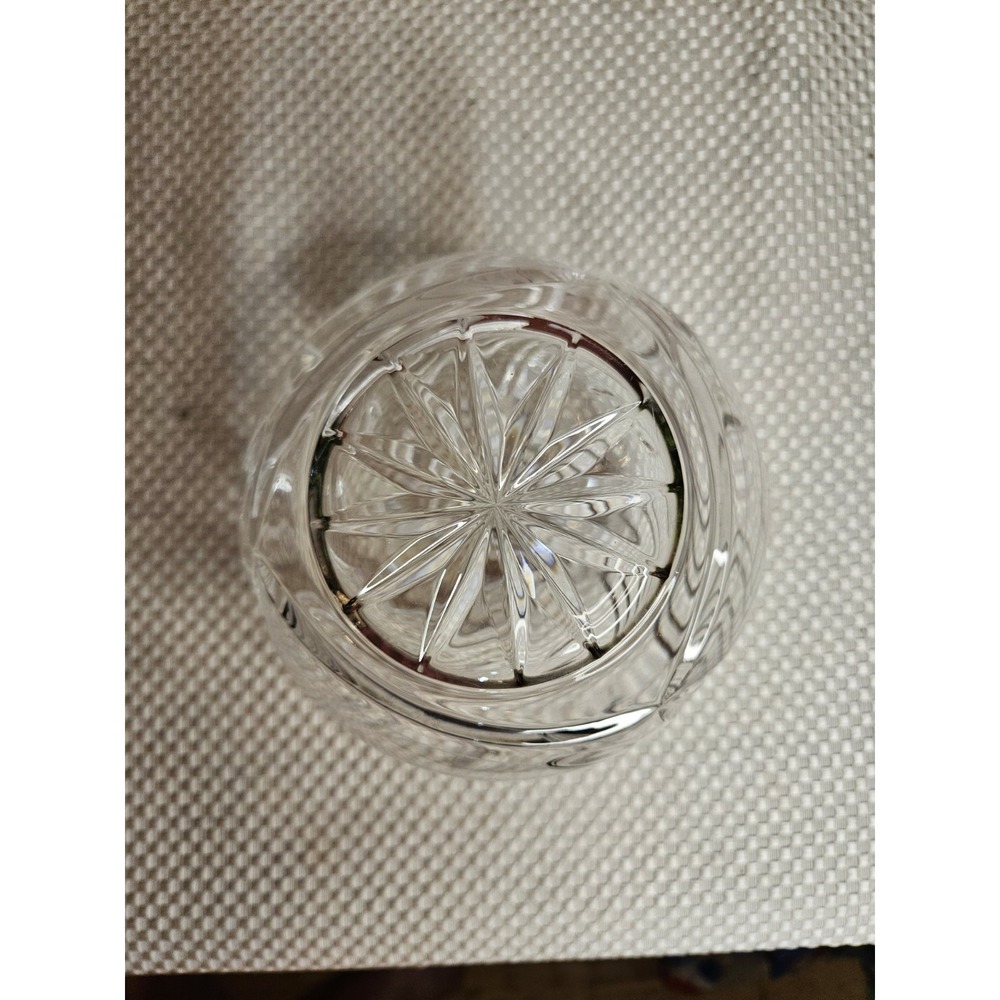Vintage Nachtmann Munich Crystal Rose Bowl Vase West Germany Cut Glass Ball - Picture 7 of 7